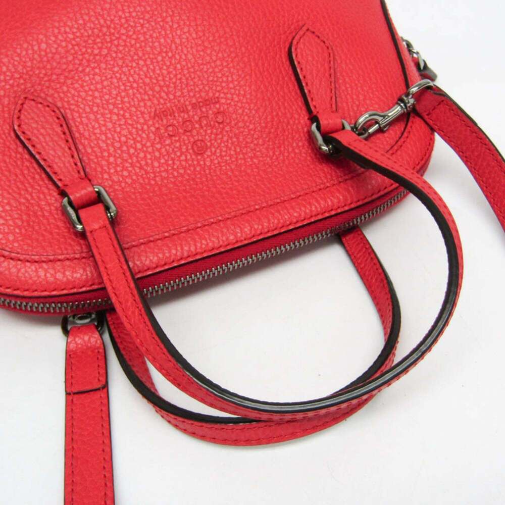GUCCI Red Leather Shoulder Bag - Picture 10 of 15